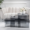 Set van 3 salontafels in transparant plexiglas Trix Verkoop