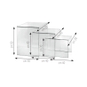Set van 3 salontafels in transparant plexiglas Trix Kosten