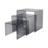 Set van 3 salontafels in transparant plexiglas Trix Aanbod