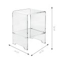 Transparante plexiglas nachtkastje voor slaapkamer Accanto 