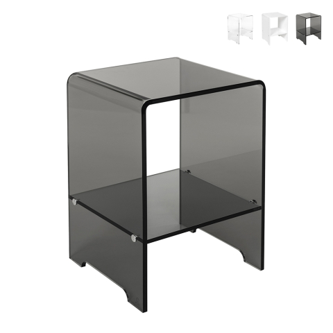 Transparante plexiglas nachtkastje voor slaapkamer Accanto Aanbieding