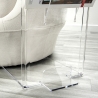Transparante plexiglas salontafel met tijdschriftenhouder Ambrogio Korting