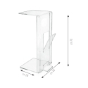 Transparante plexiglas salontafel met tijdschriftenhouder Ambrogio Catalogus