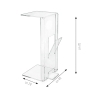 Transparante plexiglas salontafel met tijdschriftenhouder Ambrogio Catalogus