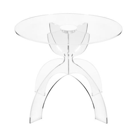 Ronde salontafel 50cm van transparant plexiglas Tessara Aanbieding