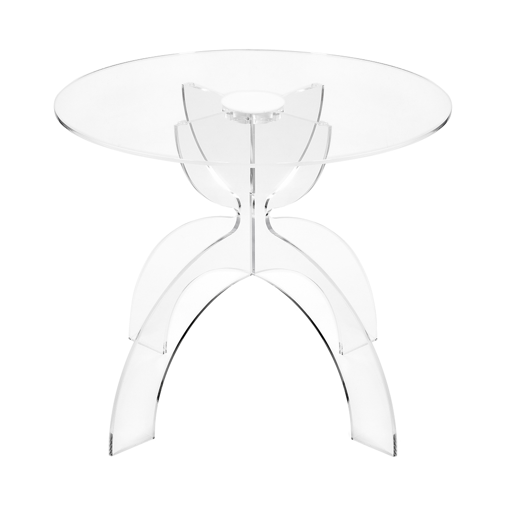 Ronde salontafel 50cm van transparant plexiglas Tessara Aanbieding
