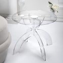 Ronde salontafel 50cm van transparant plexiglas Tessara Verkoop
