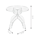 Ronde salontafel 50cm van transparant plexiglas Tessara Aanbod