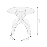 Ronde salontafel 50cm van transparant plexiglas Tessara Aanbod