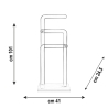 Moderne handdoekenhouder van transparant plexiglas Shubi Keuze