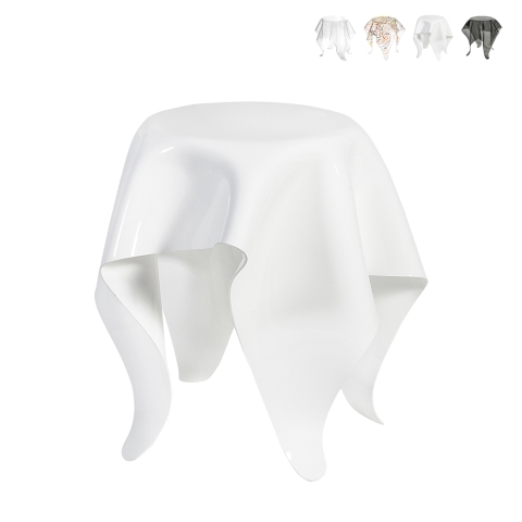 Design ronde hoge tafel in transparant plexiglas Drappeggi Aanbieding