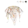 Design ronde hoge tafel in transparant plexiglas Drappeggi Model