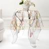 Design ronde hoge tafel in transparant plexiglas Drappeggi Karakteristieken