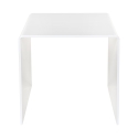 Moderne salontafel van transparant plexiglas 40x40cm 80'S Small Korting