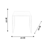 Moderne salontafel van transparant plexiglas 40x40cm 80'S Small 