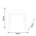 Moderne salontafel in transparant plexiglas 50x40x50cm 80'S Big 