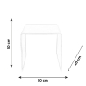 Moderne salontafel in transparant plexiglas 50x40x50cm 80'S Big 