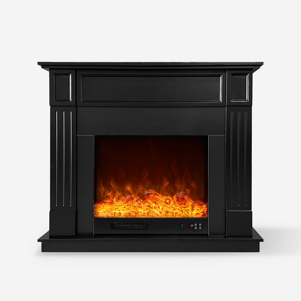Elektrische haard met zwart frame laag verbruik kachel 1500W Göteborg N Aanbieding