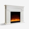 Elektrische design haard met laag verbruik 1500W met wit frame Ludvika Aanbod