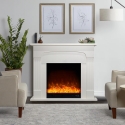 Elektrische design haard met laag verbruik 1500W met wit frame Ludvika Verkoop