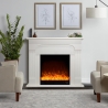 Elektrische design haard met laag verbruik 1500W met wit frame Ludvika Verkoop