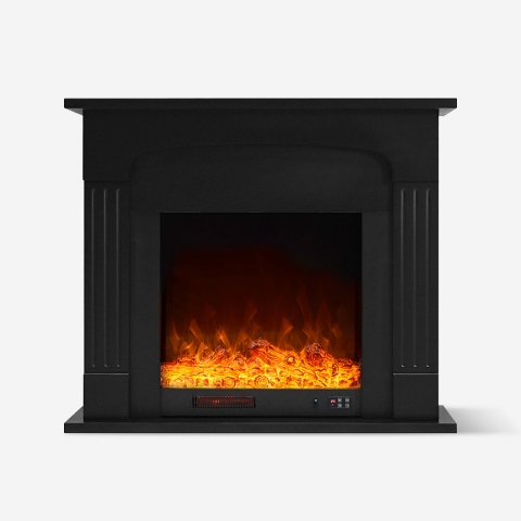 Elektrische open haard met zwart frame en laag verbruik Ludvika N Aanbieding