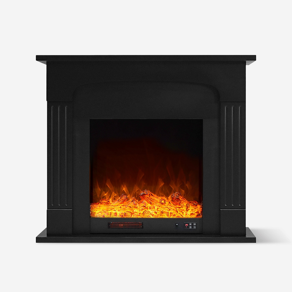 Elektrische open haard met zwart frame en laag verbruik Ludvika N Aanbieding Elektrische open haard met zwart frame en laag verbruik Ludvika N Aanbieding