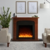 Elektrische openhaard 1500W met laag verbruik en frame met houteffect Ludvika M Verkoop