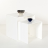 Set van 2 moderne salontafels in transparant plexiglas 80'S Verkoop