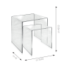 Set van 2 moderne salontafels in transparant plexiglas 80'S 