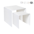 Set van 2 moderne salontafels in transparant plexiglas 80'S Aanbieding