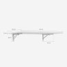 Wandgemonteerde klaptafel opklapbaar bureau 120x60 cm Jeremy 