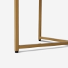 Moderne ronde salontafel van 90 cm metaal met marmereffect blad Sulley+ Kosten