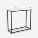 Moderne metalen sidetable 80x30x75 cm Nigel 
