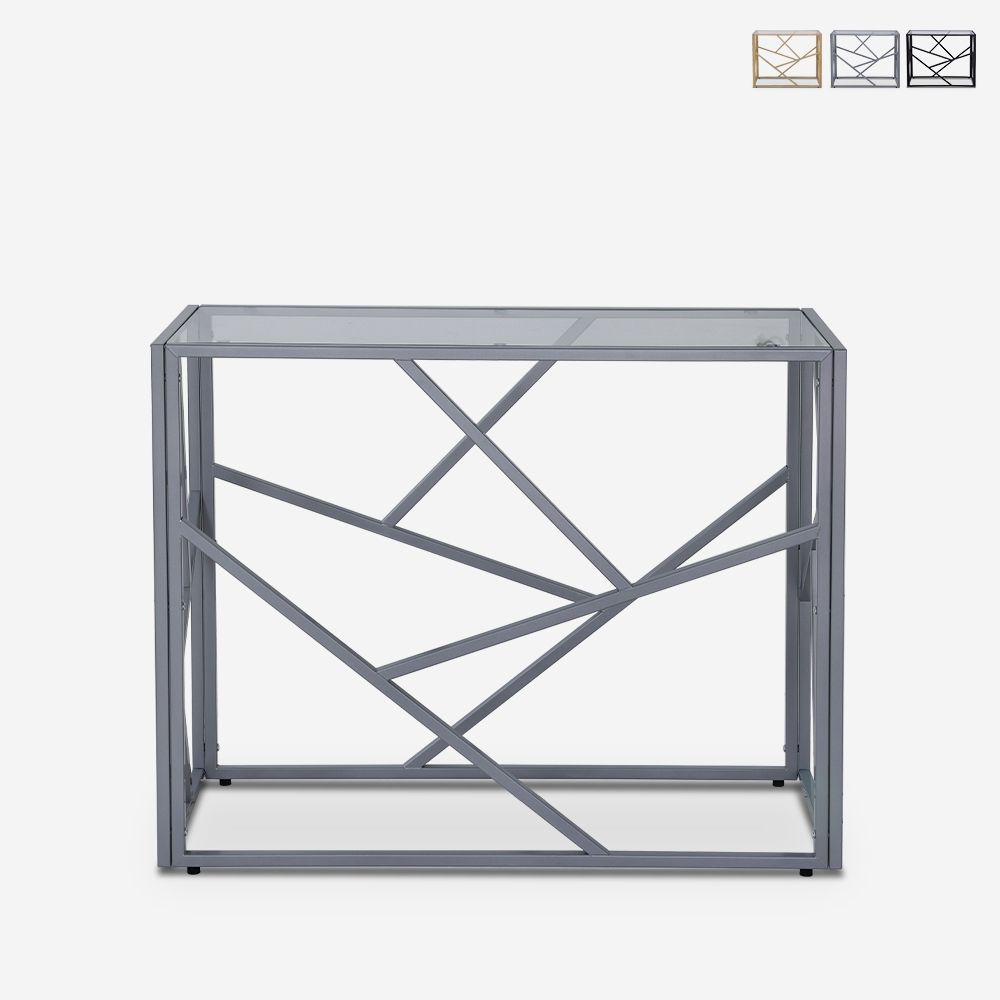 Modern design sidetable 100x40x78 cm met glazen blad Kevin Aanbieding Modern design sidetable 100x40x78 cm met glazen blad Kevin Aanbieding