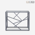 Modern design sidetable 100x40x78 cm met glazen blad Kevin Aanbieding