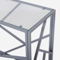 Modern design sidetable 100x40x78 cm met glazen blad Kevin Model
