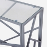 Modern design sidetable 100x40x78 cm met glazen blad Kevin Model