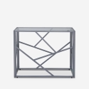 Modern design sidetable 100x40x78 cm met glazen blad Kevin Keuze
