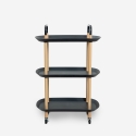 Moderne serveerwagen met wielen en 3 planken in wit of zwart Wala Plus Aanbod