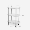 Moderne serveerwagen met wielen en 3 planken in wit of zwart Wala Plus Catalogus