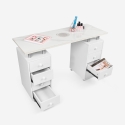 Professionele manicuretafel met afzuiging en marmeren blad Marquis Korting