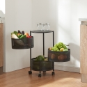 Moderne keuken fruitmand kar met 3 draaibare manden Rodin M Verkoop
