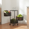 Moderne keuken fruitmand kar met 3 draaibare manden Rodin M Verkoop