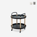 Ronde Scandinavisch design serveerwagen met wielen Biky Aanbieding