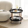 Ronde Scandinavisch design serveerwagen met wielen Biky Verkoop