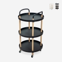 Ronde serveerwagen in Scandinavisch design met wielen Biky Plus Aanbieding