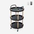 Ronde serveerwagen in Scandinavisch design met wielen Biky Plus Aanbieding
