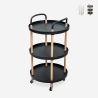 Ronde serveerwagen in Scandinavisch design met wielen Biky Plus Aanbieding