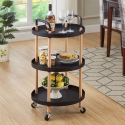 Ronde serveerwagen in Scandinavisch design met wielen Biky Plus Verkoop